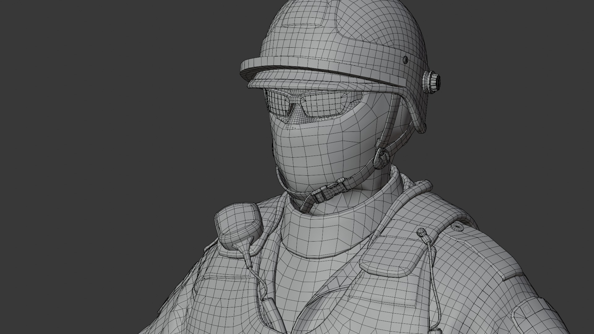 Police swat - Rigged 3D model_36