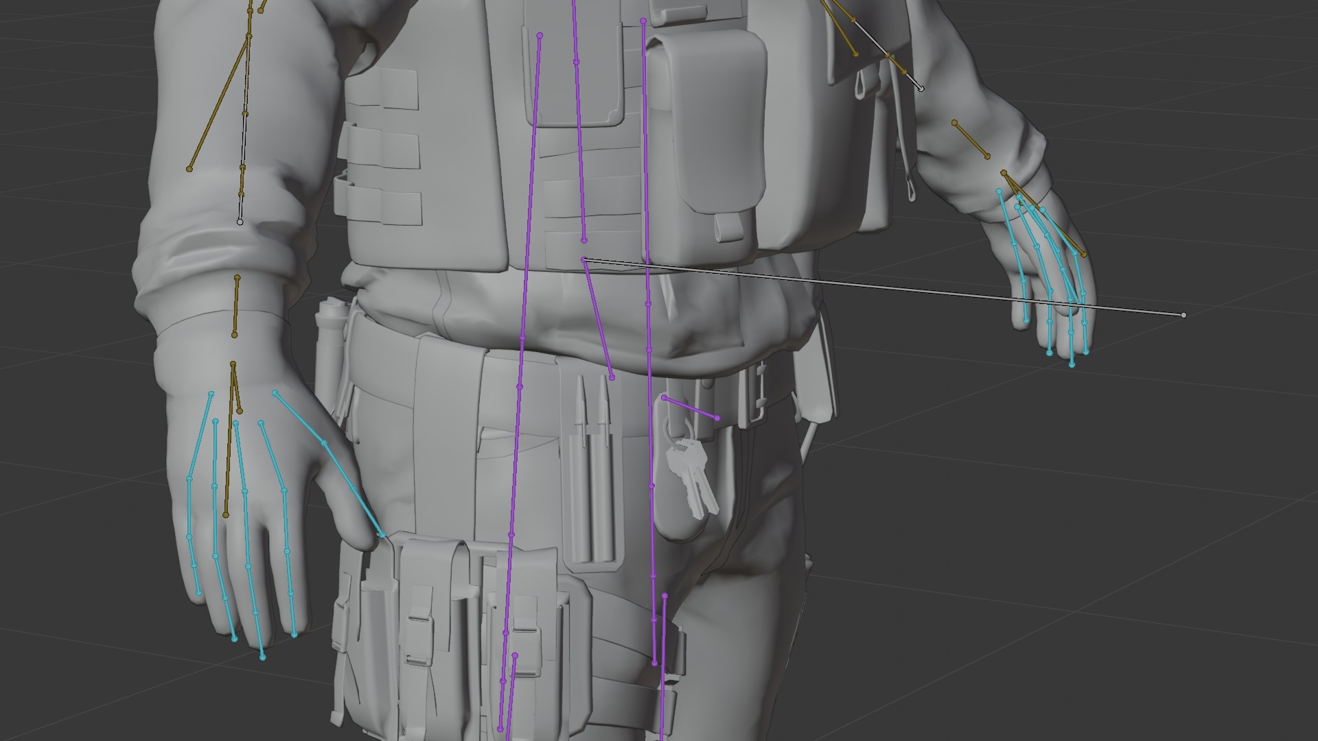 Police swat - Rigged 3D model_16