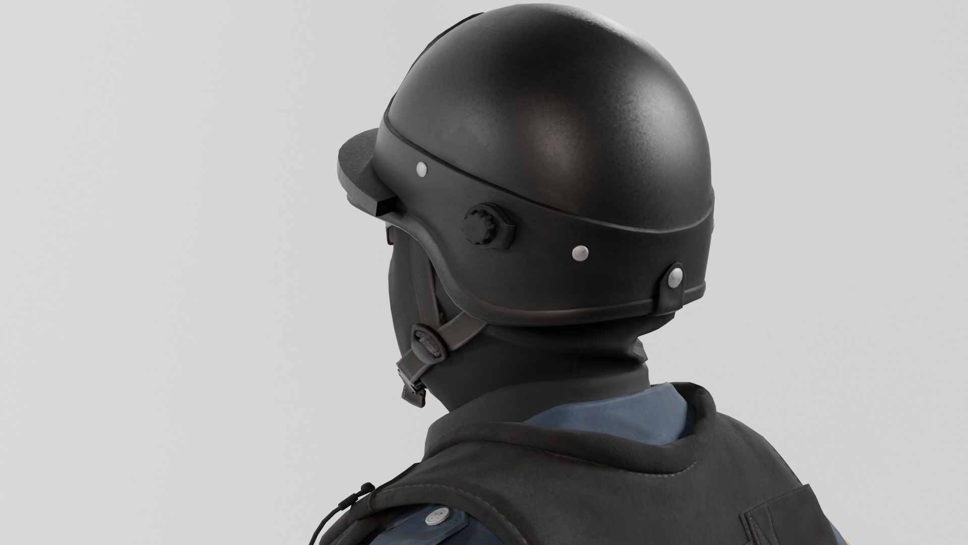 Police swat - Rigged 3D model_7