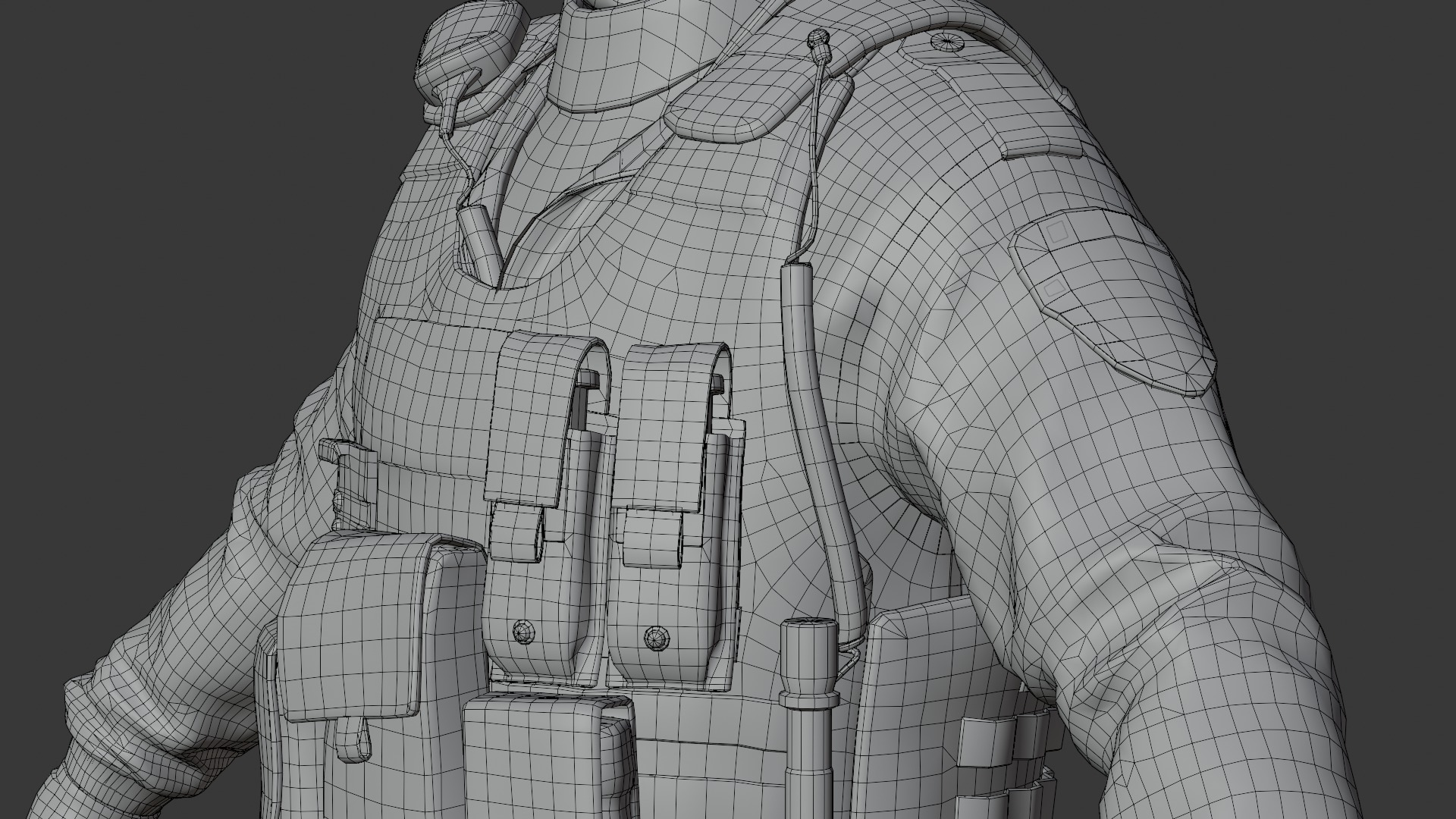 Police swat - Rigged 3D model_35