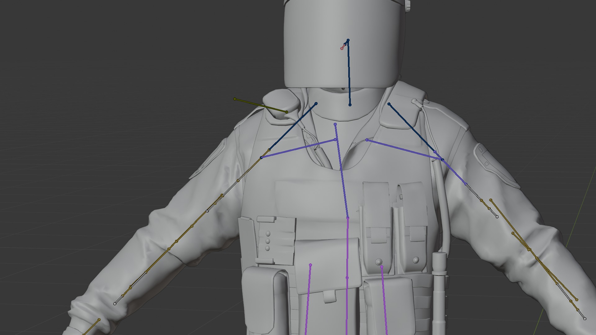 Police swat - Rigged 3D model_18