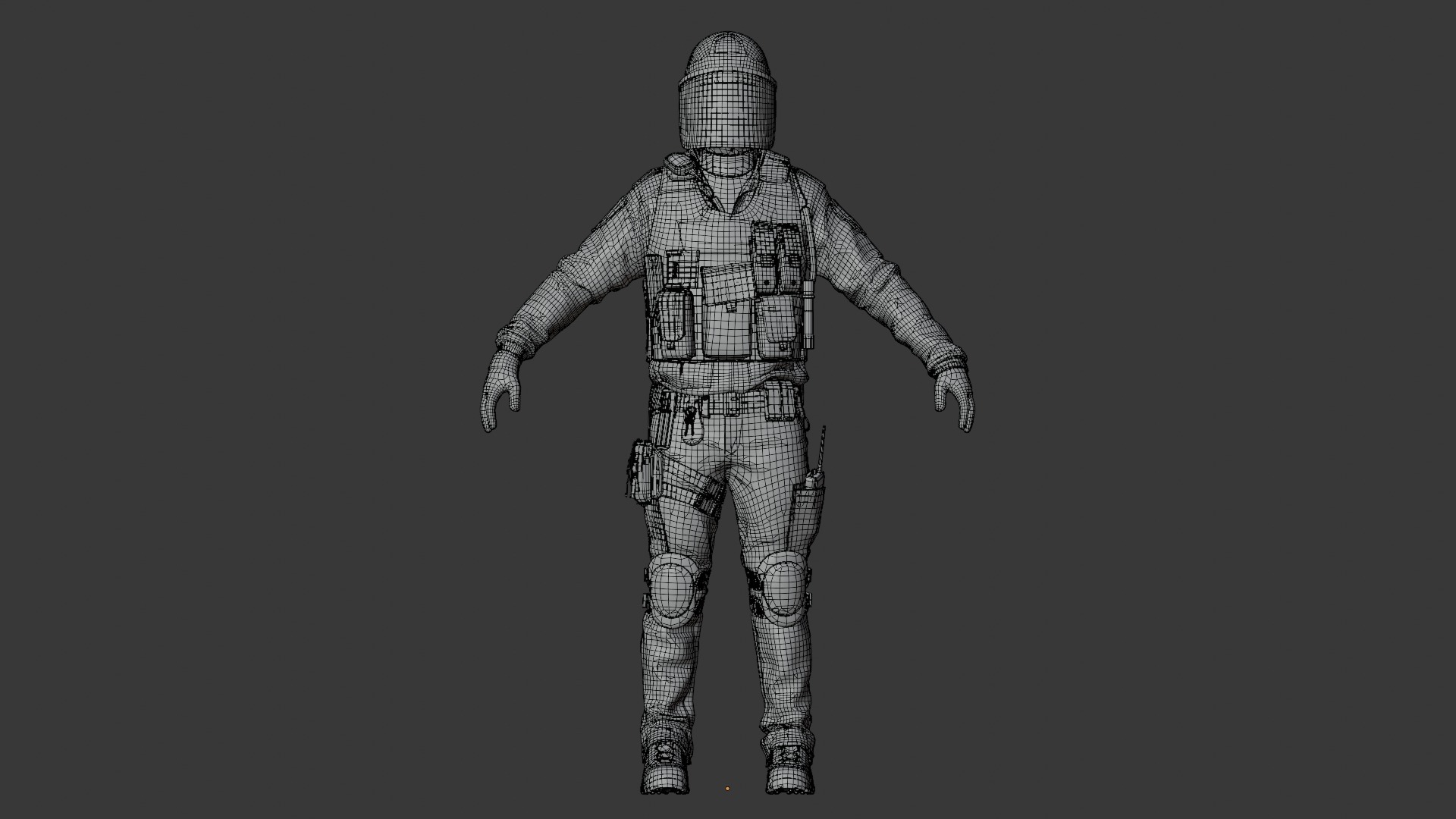 Police swat - Rigged 3D model_29