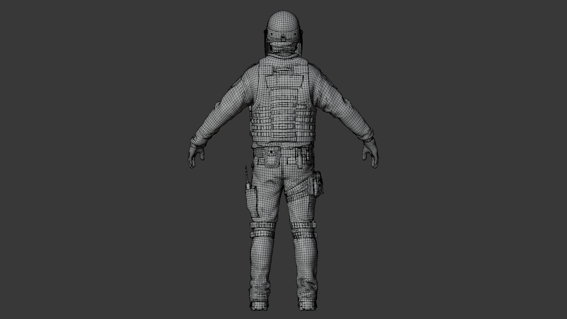 Police swat - Rigged 3D model_30