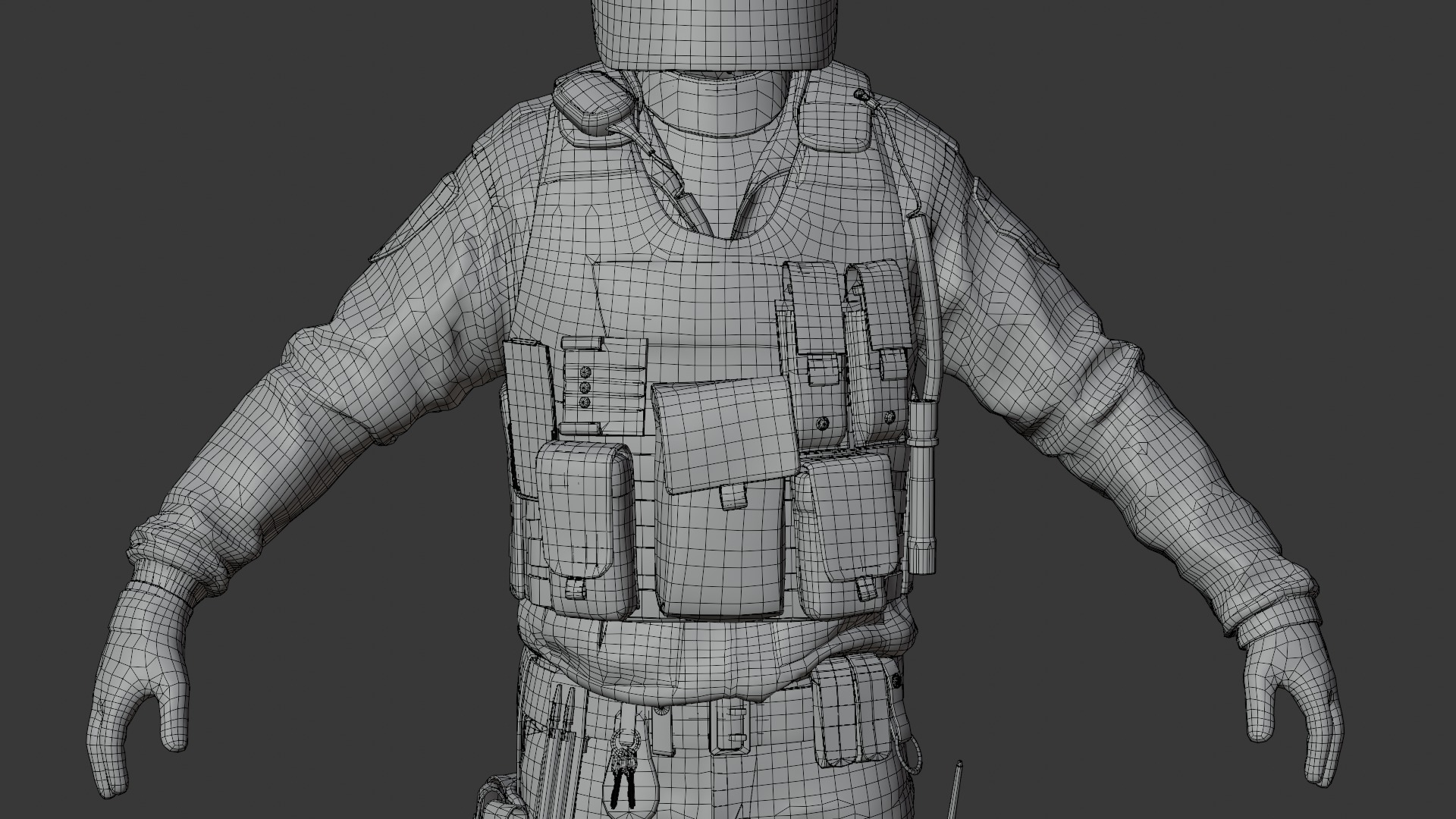 Police swat - Rigged 3D model_31