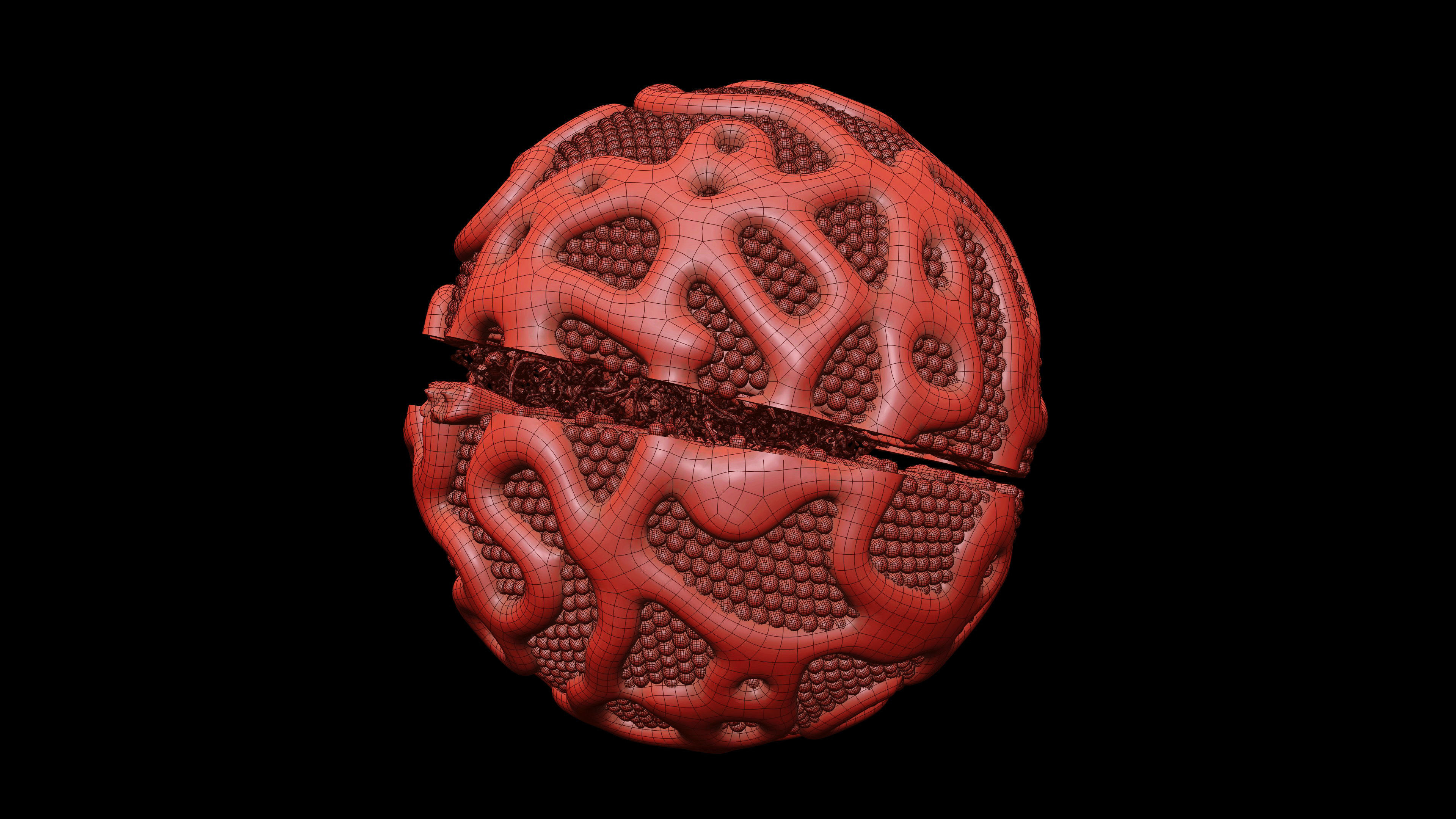 Lipoprotein with Realistic Visualization of Components 3D model_22