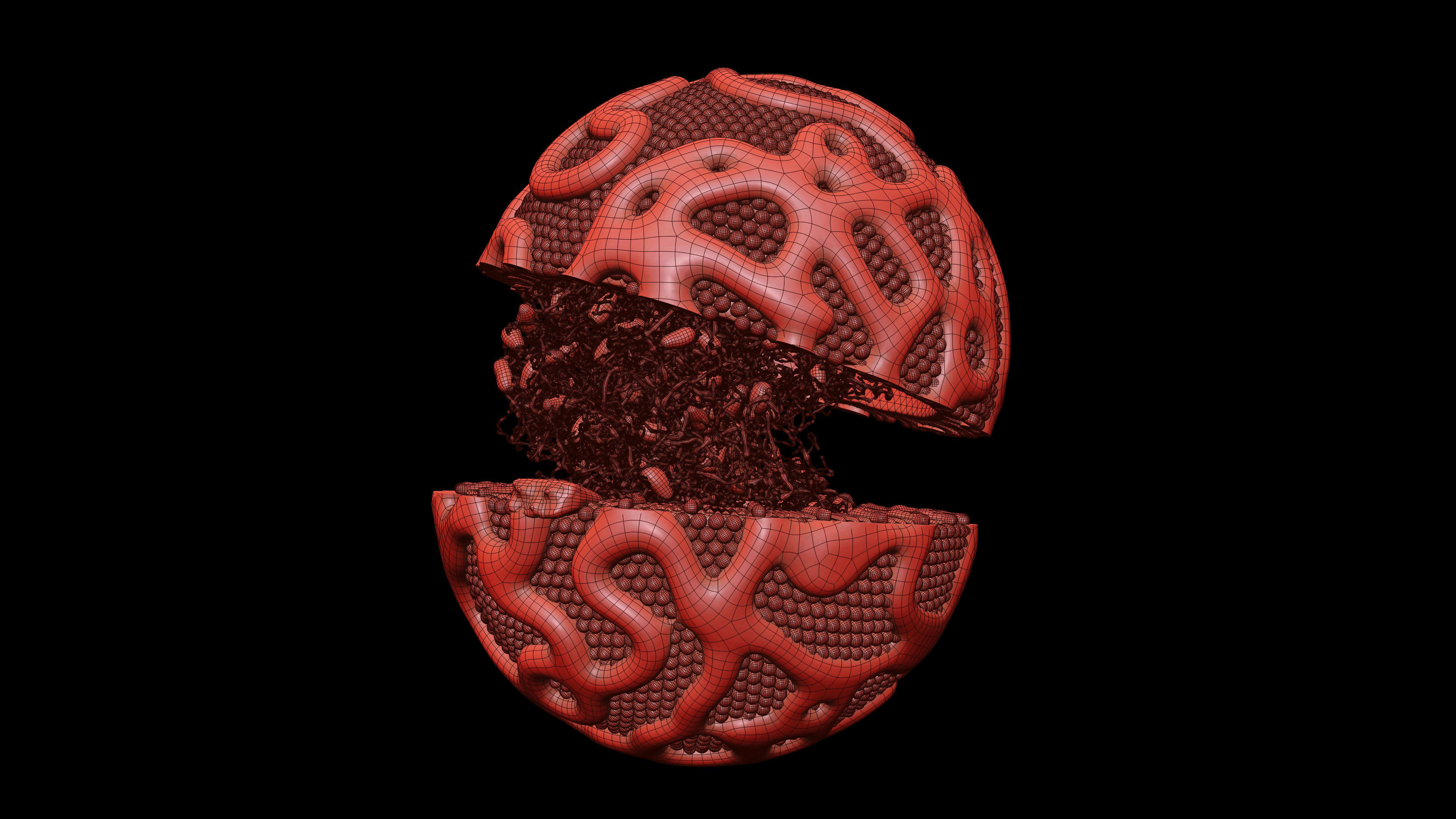 Lipoprotein with Realistic Visualization of Components 3D model_6