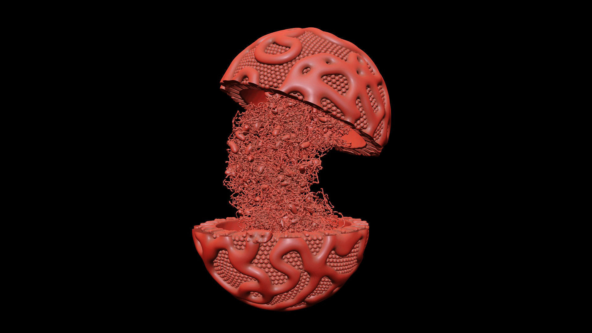 Lipoprotein with Realistic Visualization of Components 3D model_15