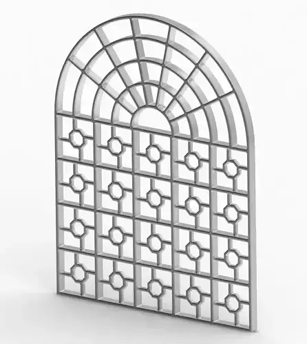 Exquisite Arch Window Grill 3D print model