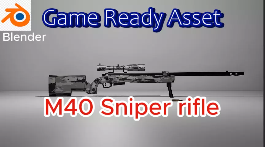 M40 Low Poly working Bolt and ejector Mechanism Low-poly 3D model_0