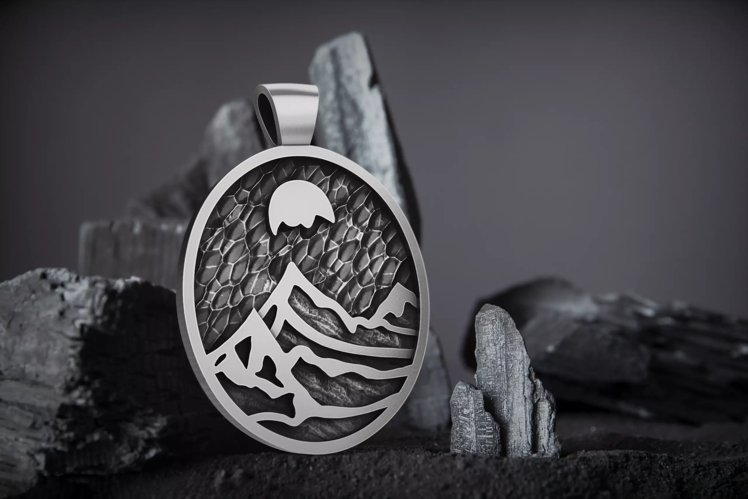 Pendant mountains Modern style 3D print model_0