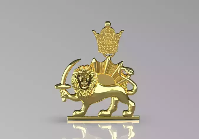 pahlavi gold pendant gp0097
