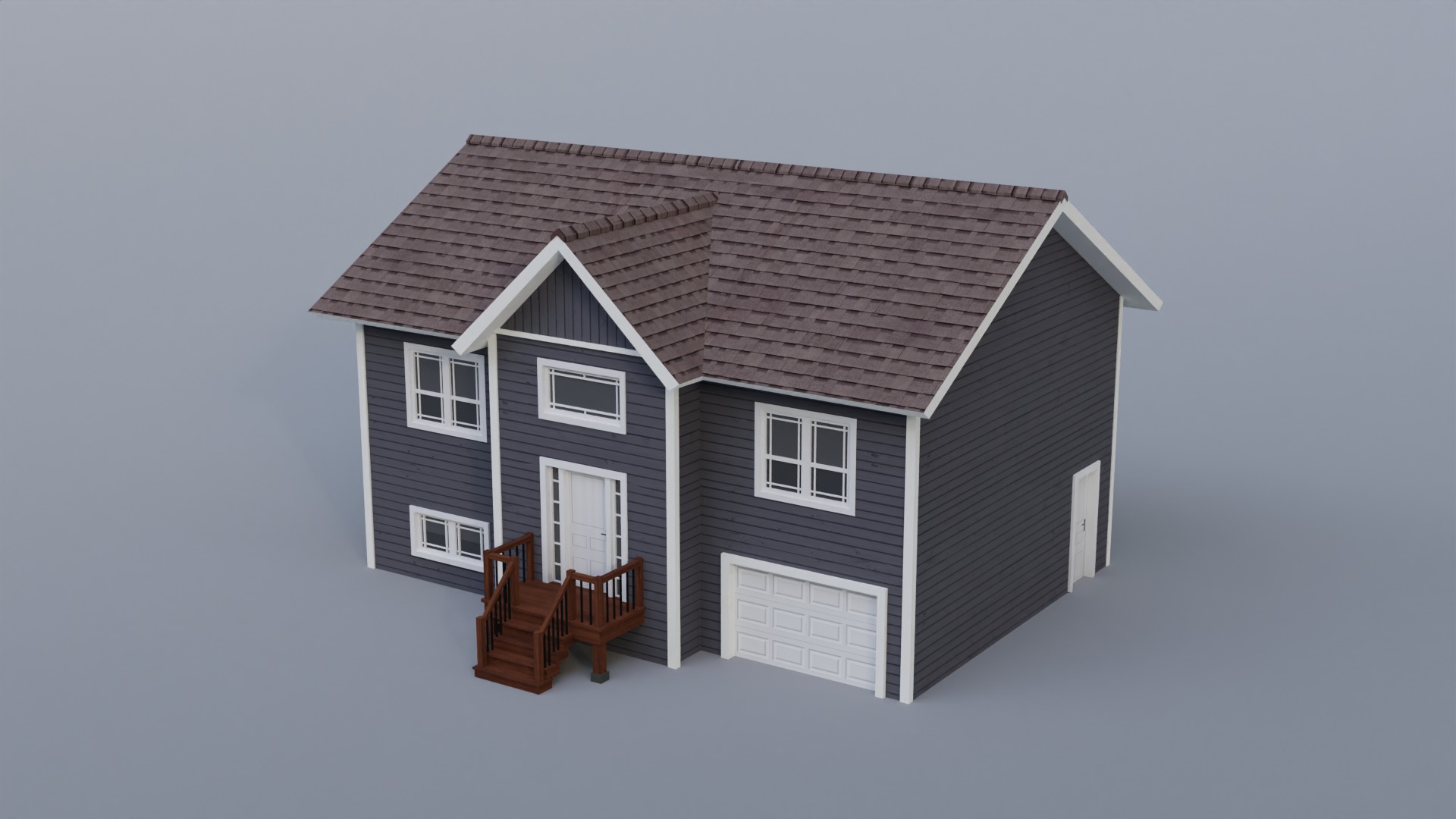 Low Poly house 10 Low-poly 3D model_6