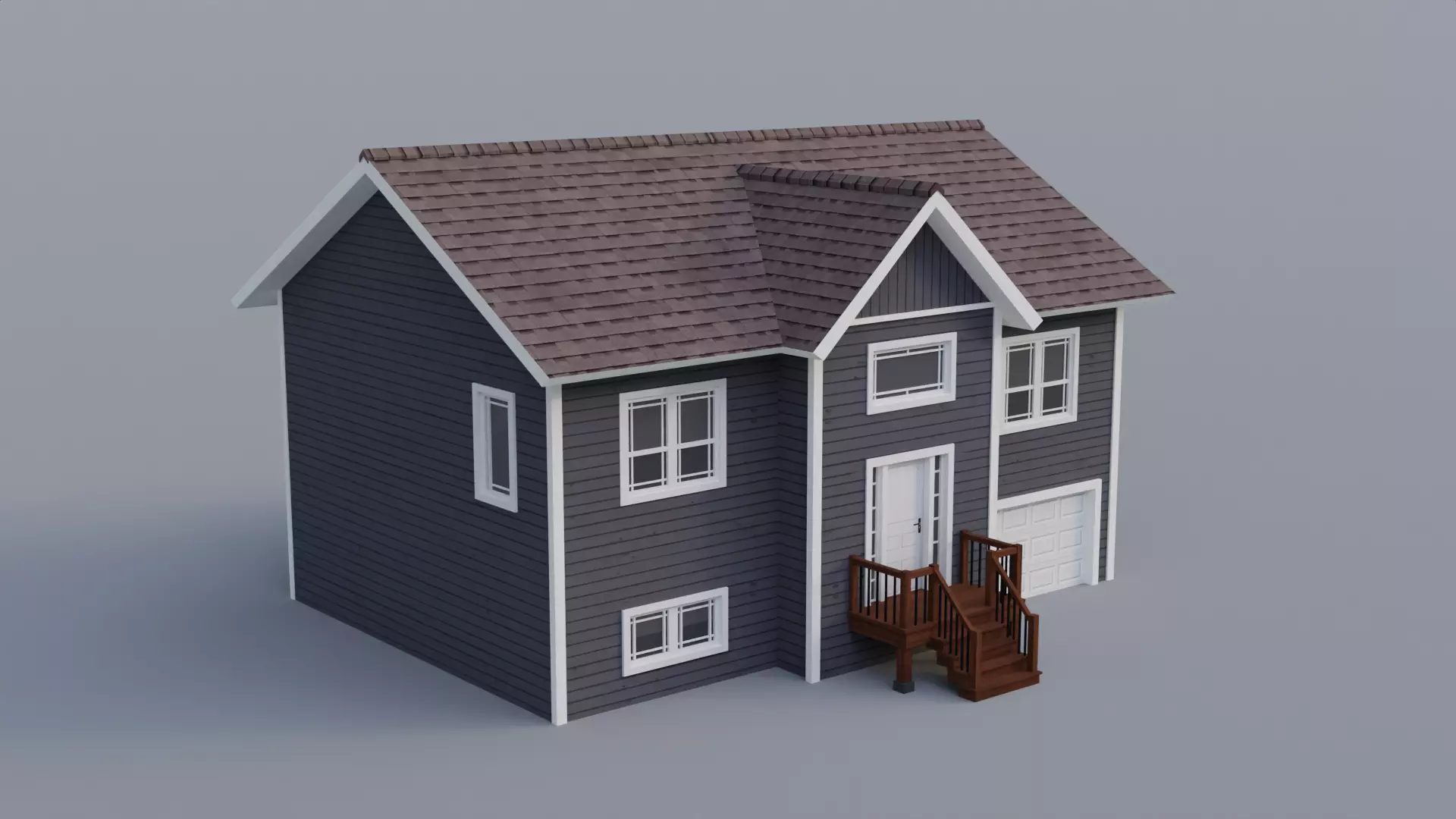 Low Poly house 10 Low-poly 3D model_0