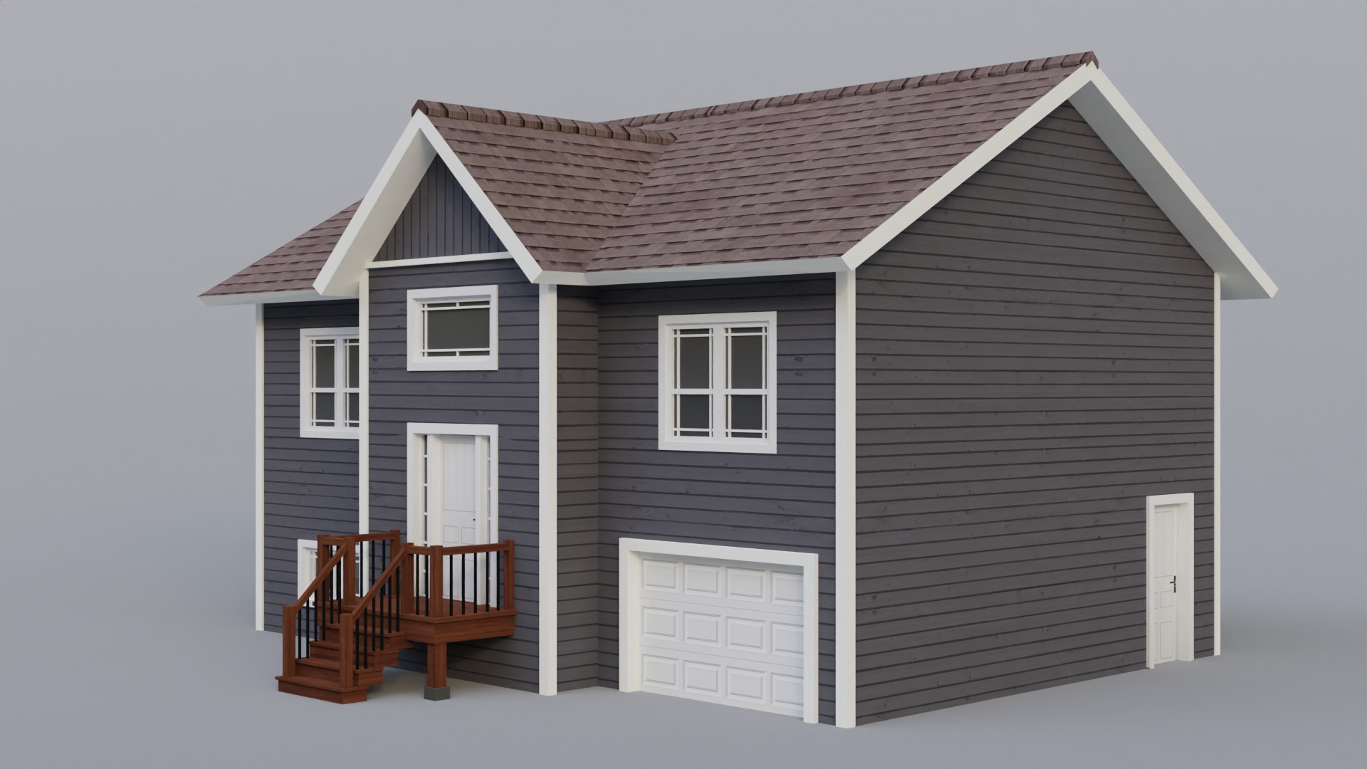 Low Poly house 10 Low-poly 3D model_2