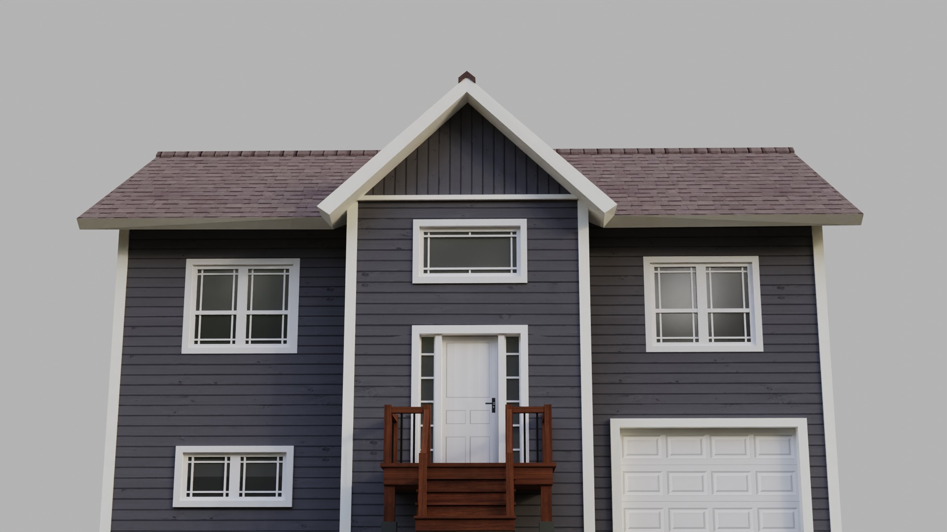 Low Poly house 10 Low-poly 3D model_5