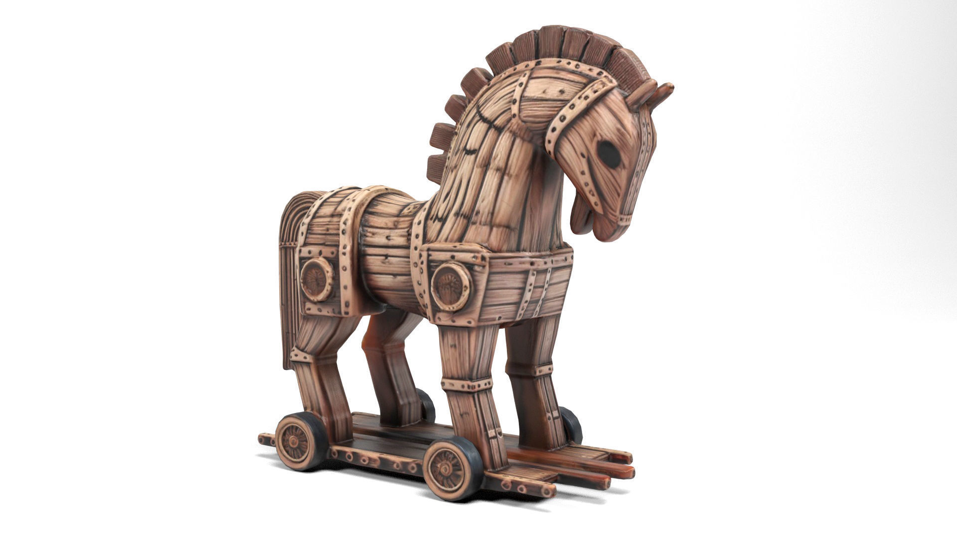 Trojan horse Low-poly 3D model_1