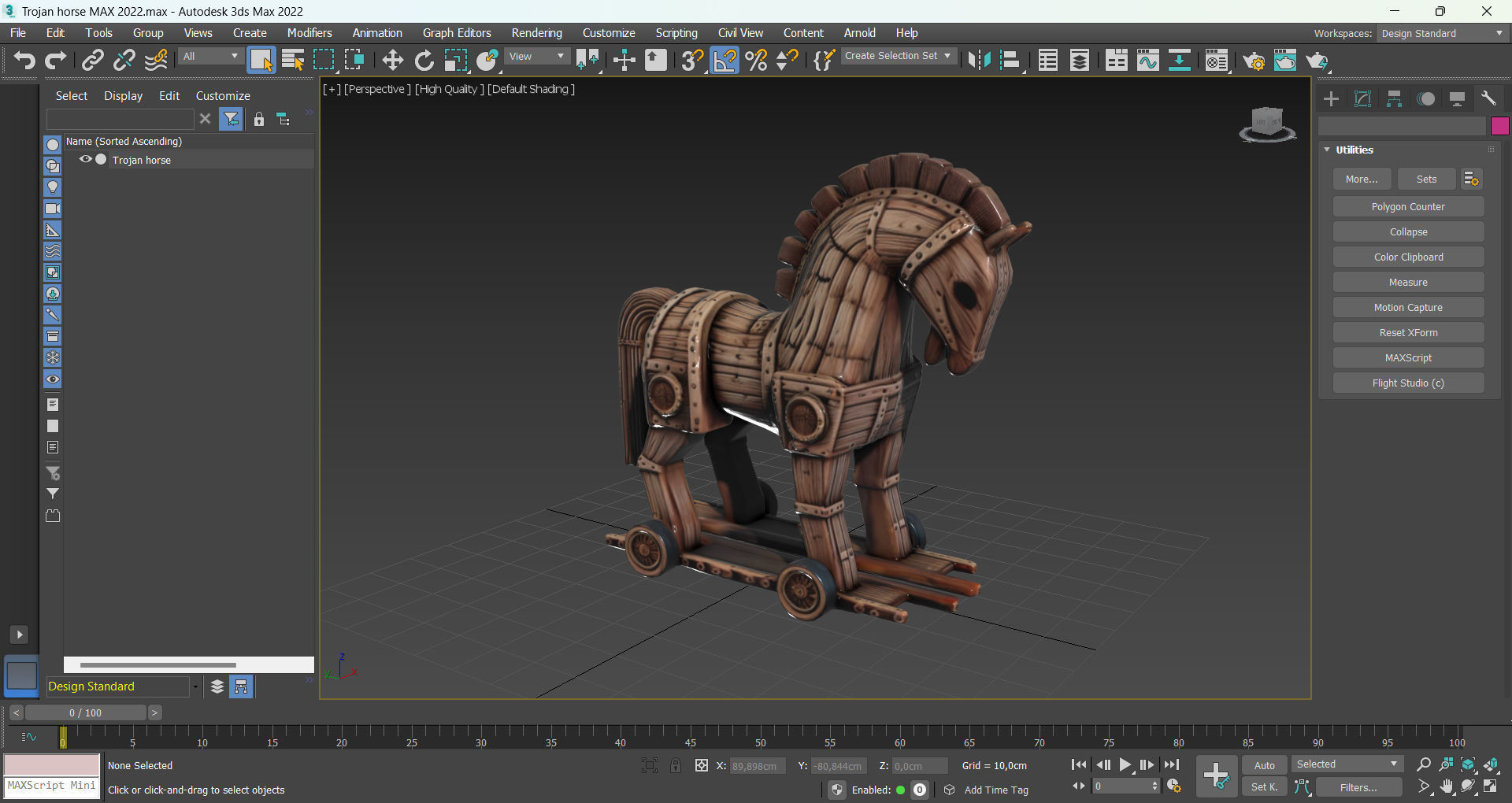 Trojan horse Low-poly 3D model_9
