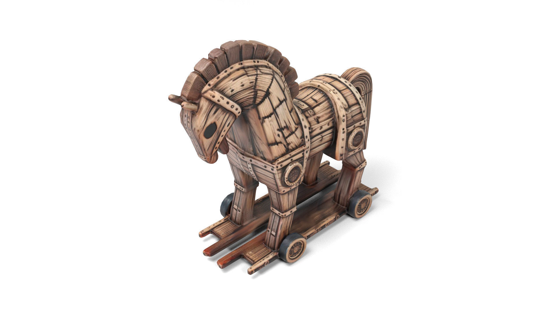 Trojan horse Low-poly 3D model_4