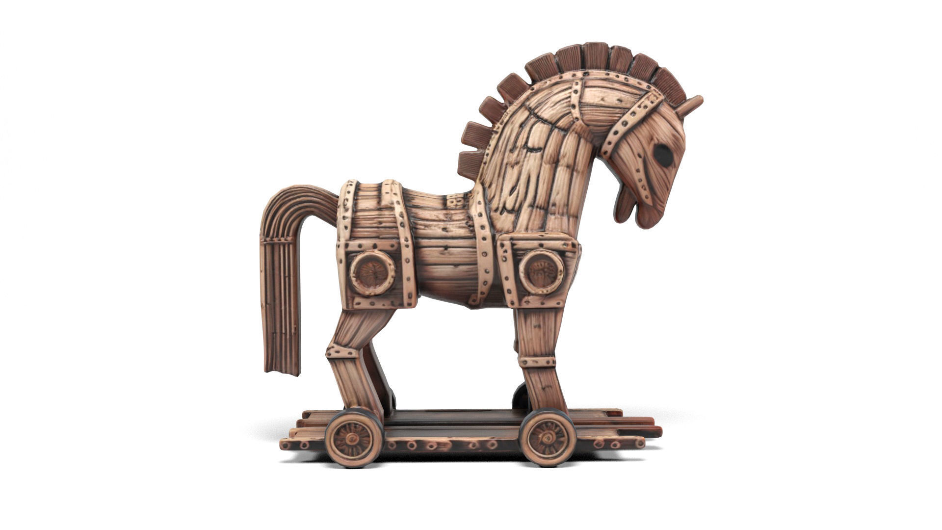 Trojan horse Low-poly 3D model_2