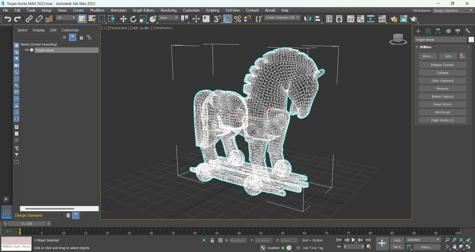 Trojan horse Low-poly 3D model_10