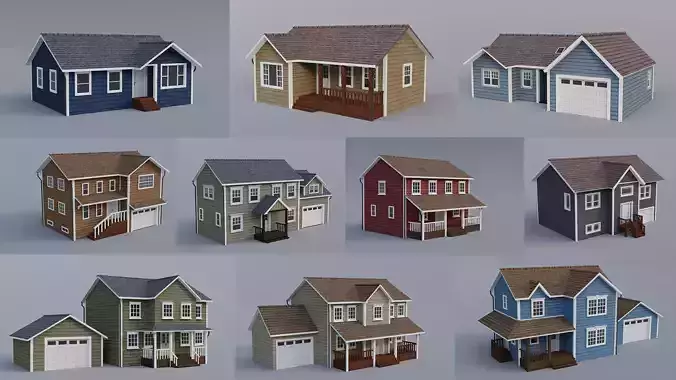 Low Poly House Collection 