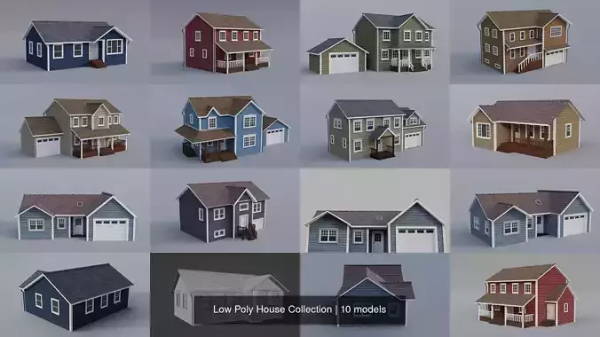 Low Poly House Collection