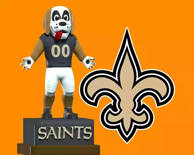 NFL - New Orleans Saints Mascot Gumbo Statue - 3d print 3D print model