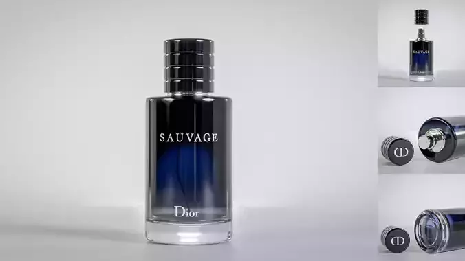 Dior Sauvage 100ml perfume Bottle 3D model