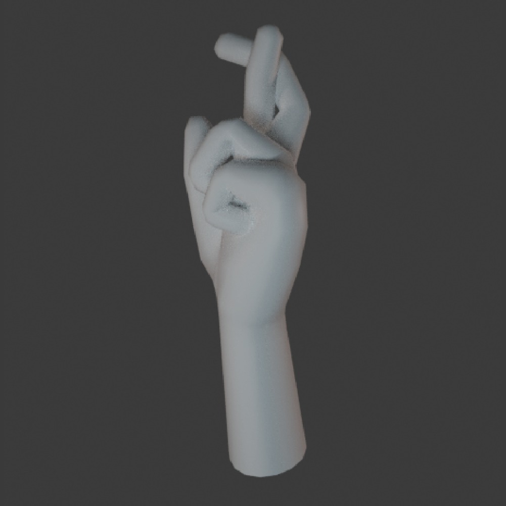 Hands Low Poly Rigged 3D Model Base Mesh Low-poly 3D model_6