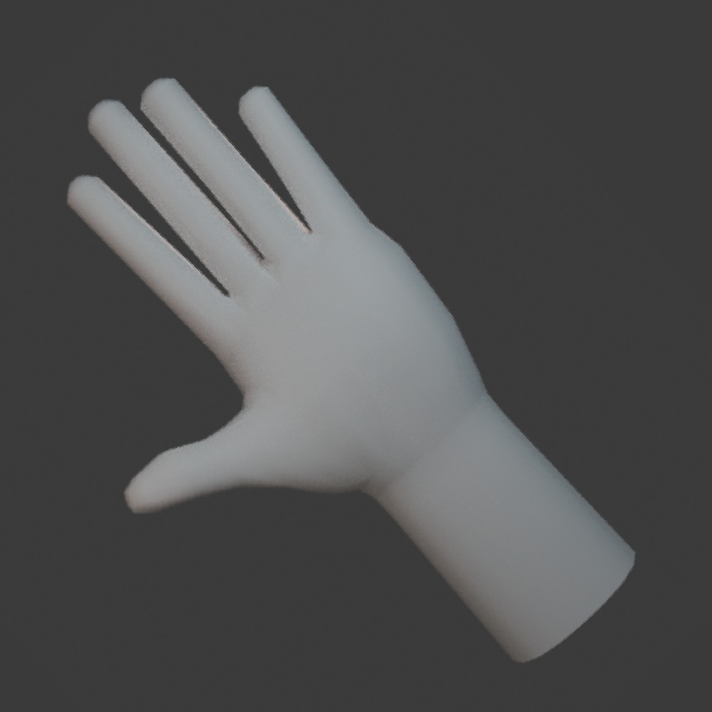 Hands Low Poly Rigged 3D Model Base Mesh Low-poly 3D model_1