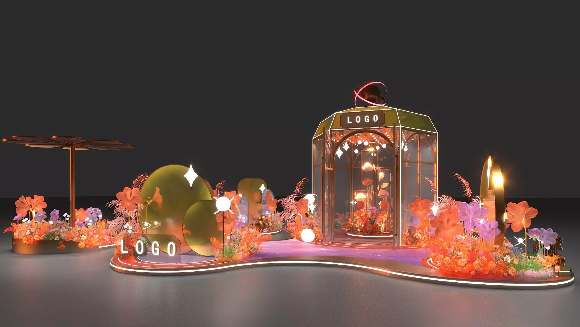 Floristry Fine art display 3D model_0