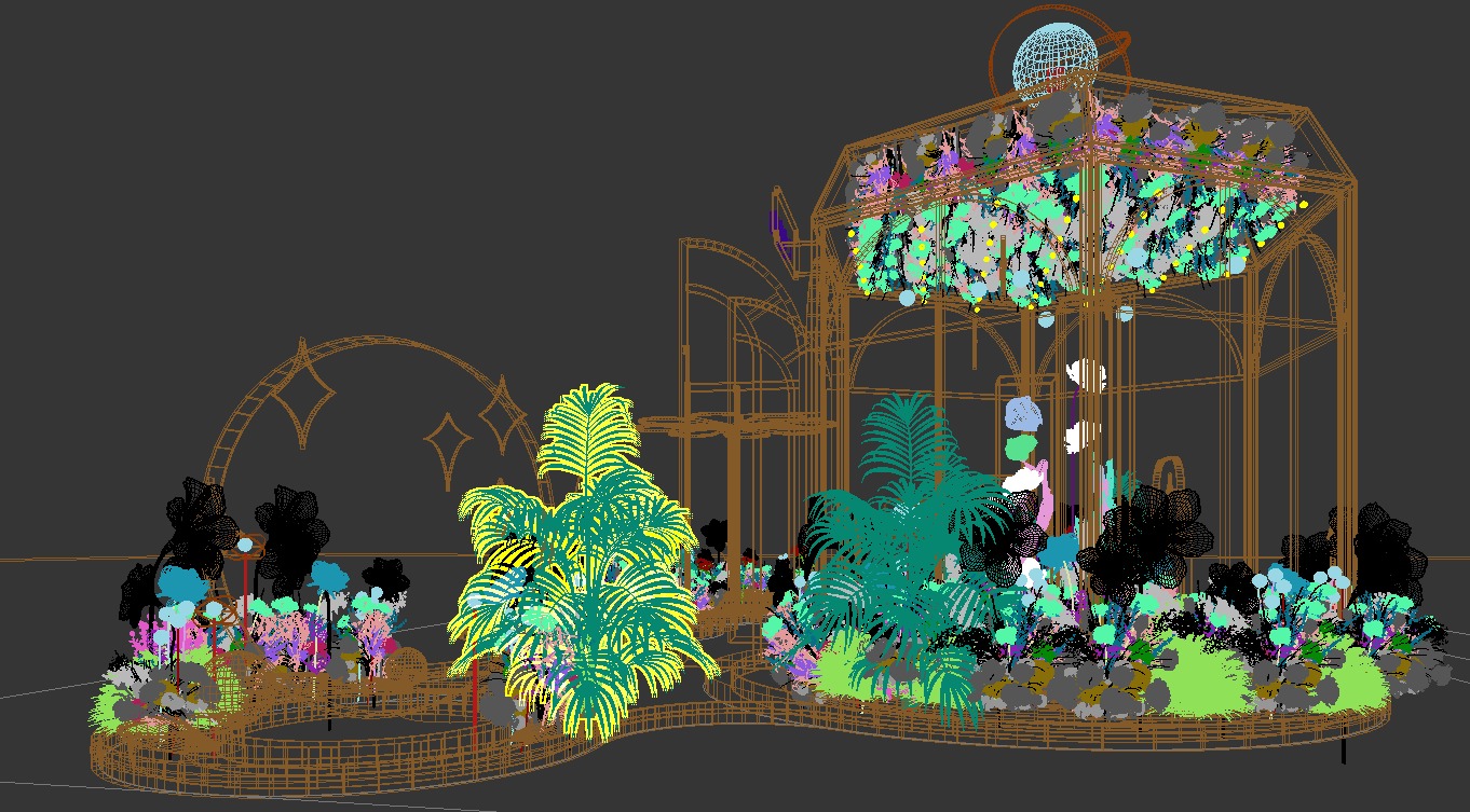 Floristry Fine art display 3D model_15