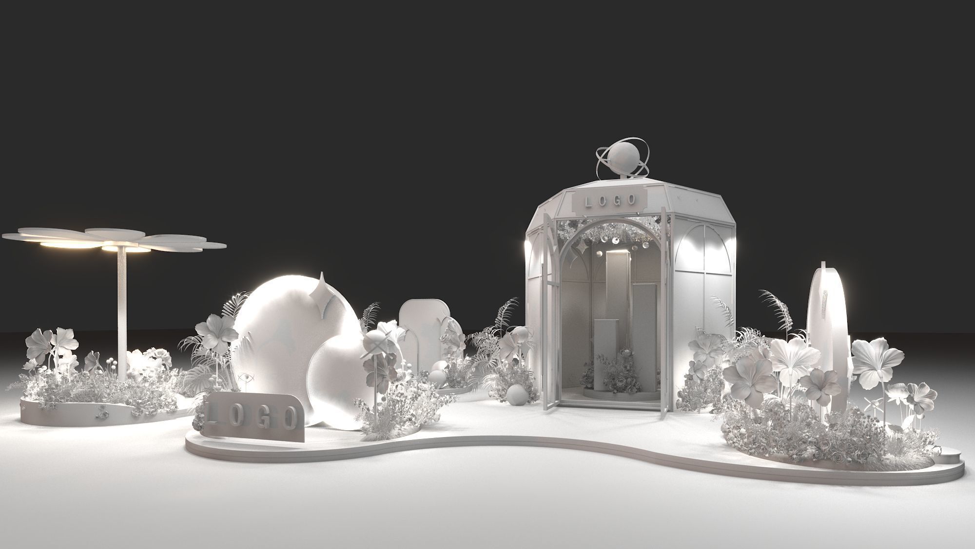 Floristry Fine art display 3D model_14