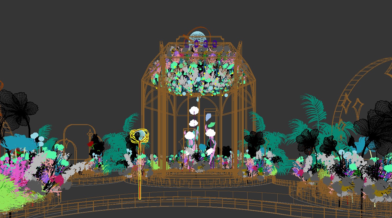 Floristry Fine art display 3D model_10