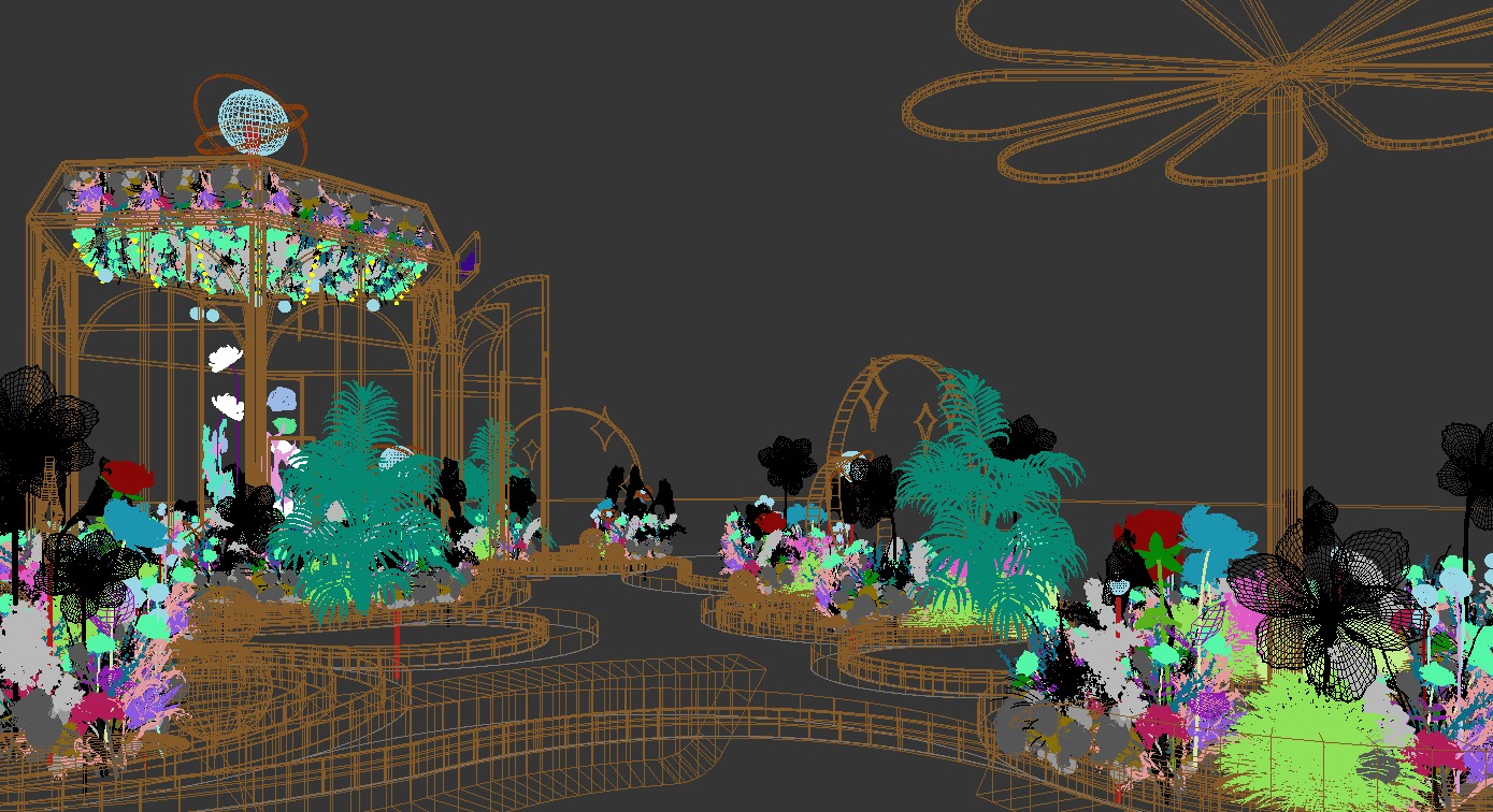 Floristry Fine art display 3D model_7