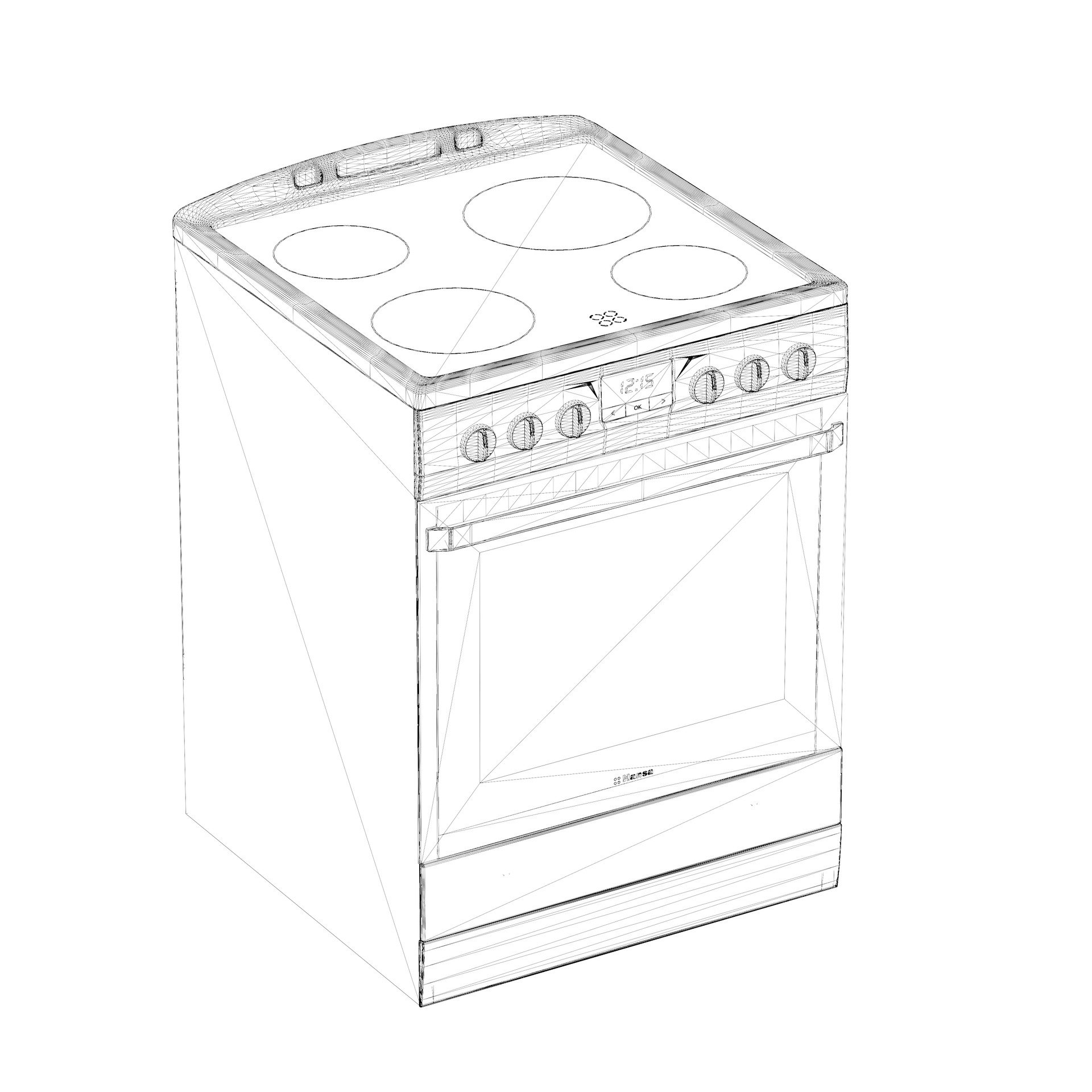 Hansa FCCW69209 electric stove 3D model_4