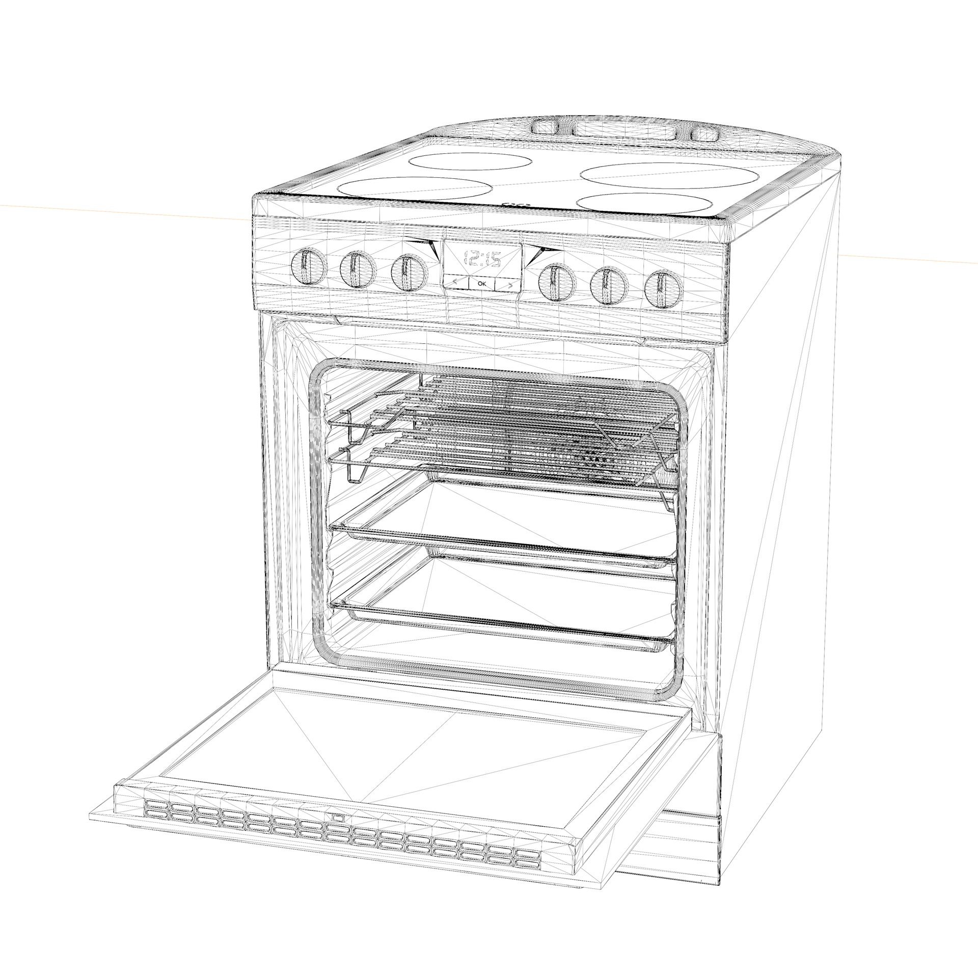 Hansa FCCW69209 electric stove 3D model_6