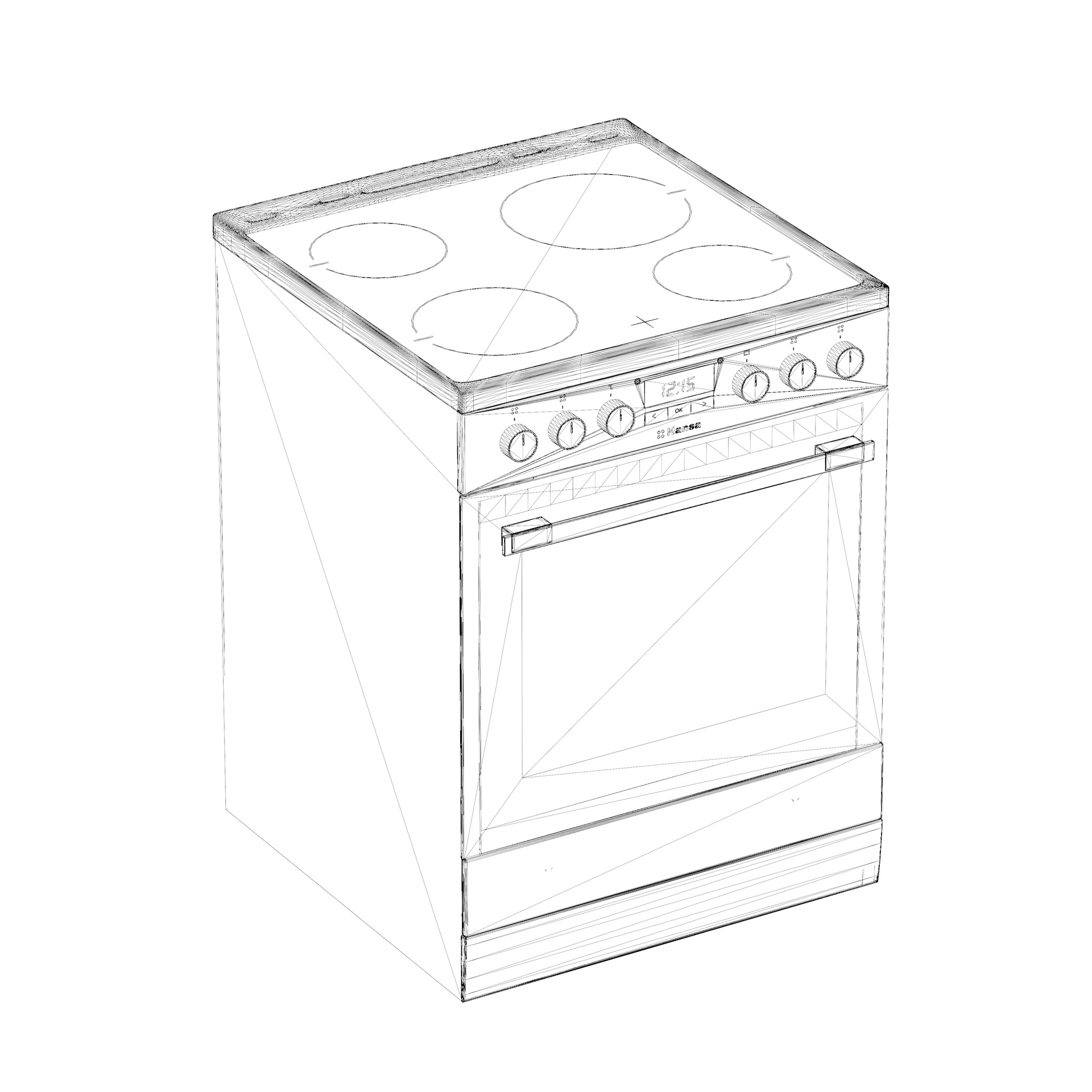 Hansa FCCX68203 electric stove 3D model_4
