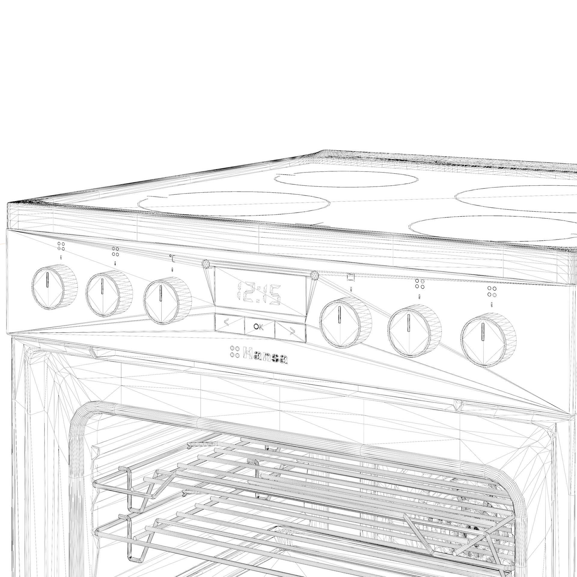 Hansa FCCX68203 electric stove 3D model_7