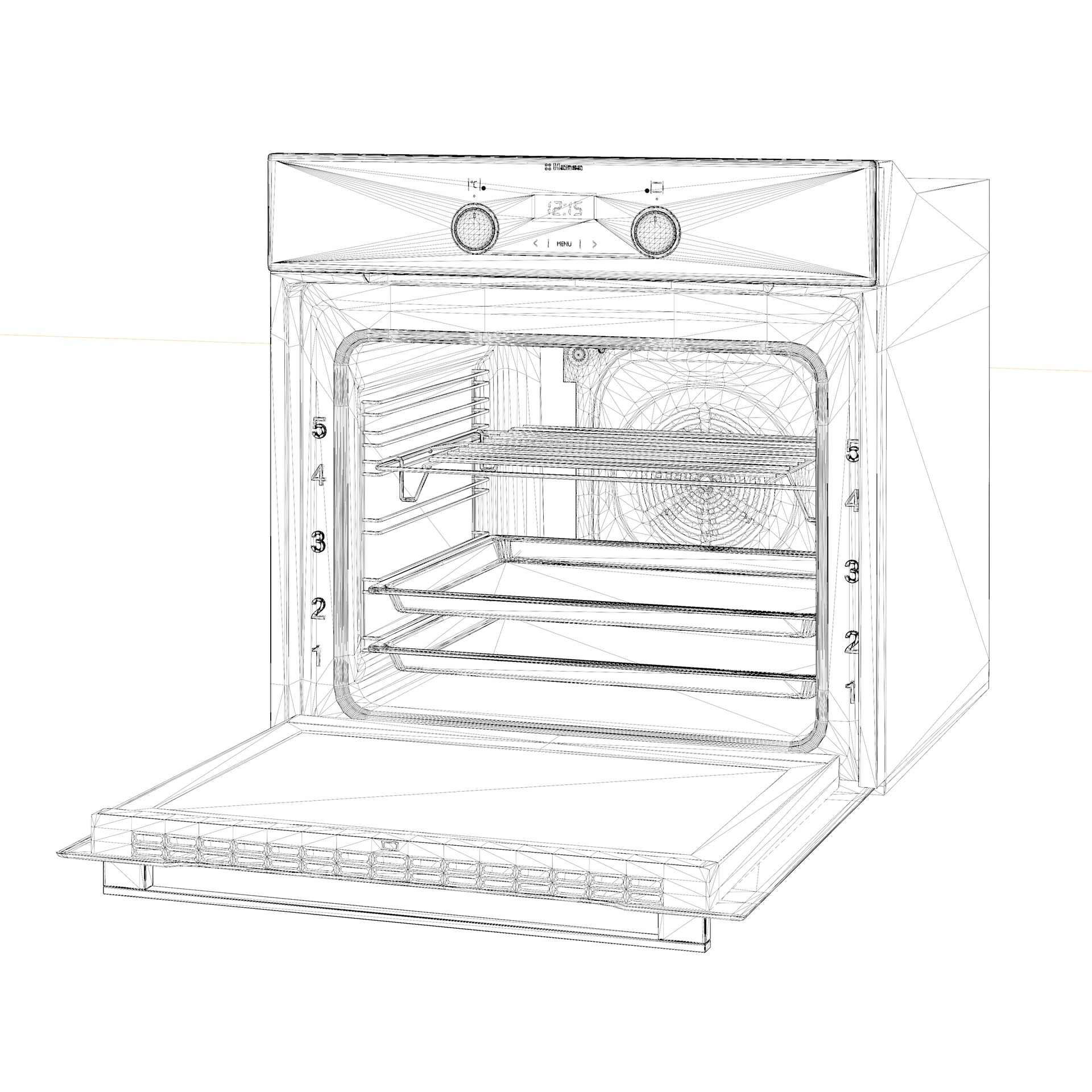 Hansa BOEW60475 built-in oven 3D model_6