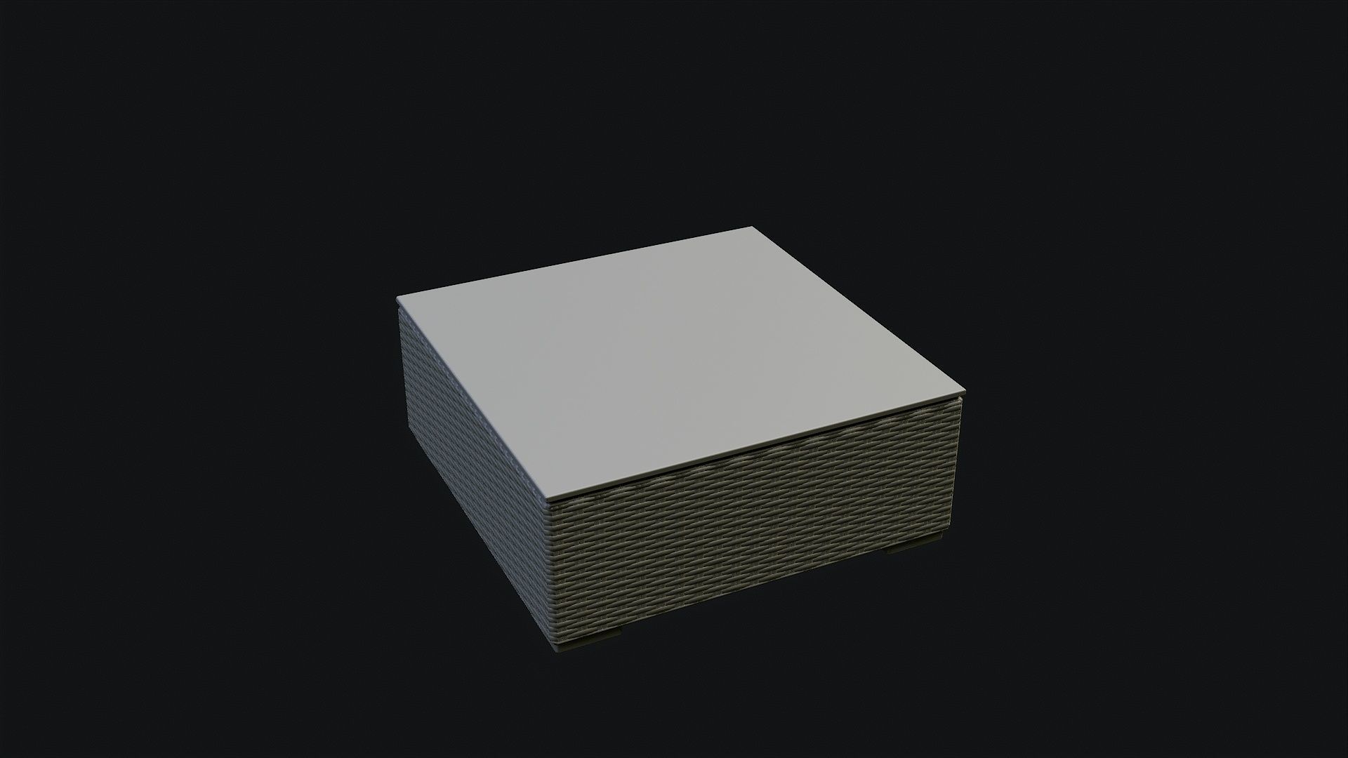 Low Poly PBR Rattan Sofa - Grey Low-poly 3D model_12