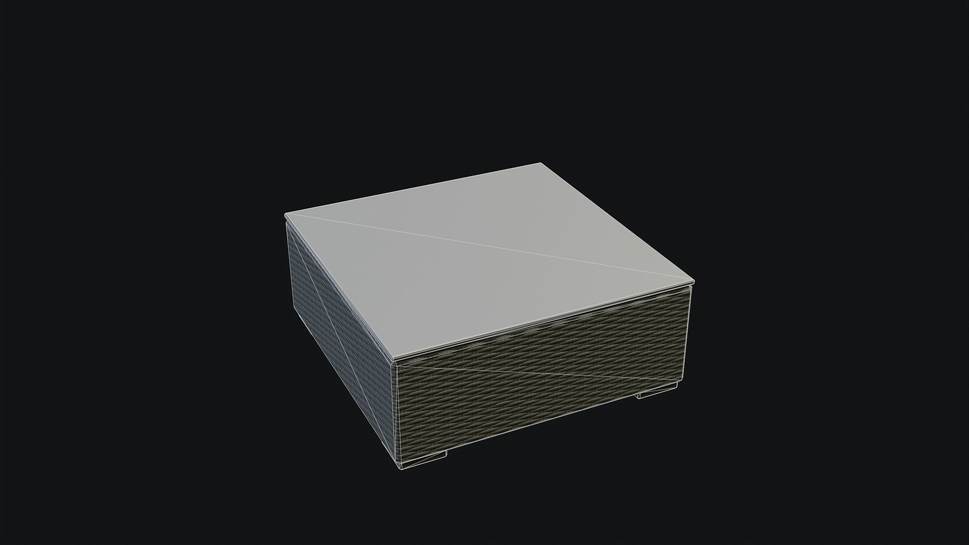 Low Poly PBR Rattan Sofa - Grey Low-poly 3D model_13