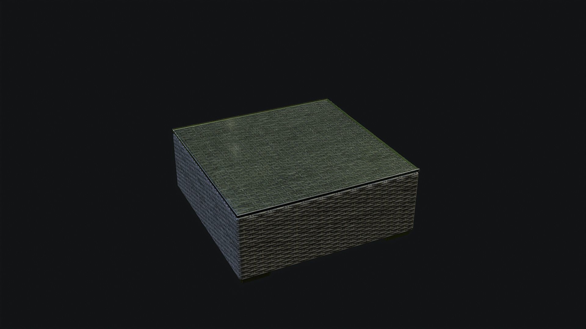 Low Poly PBR Rattan Sofa - Grey Low-poly 3D model_11