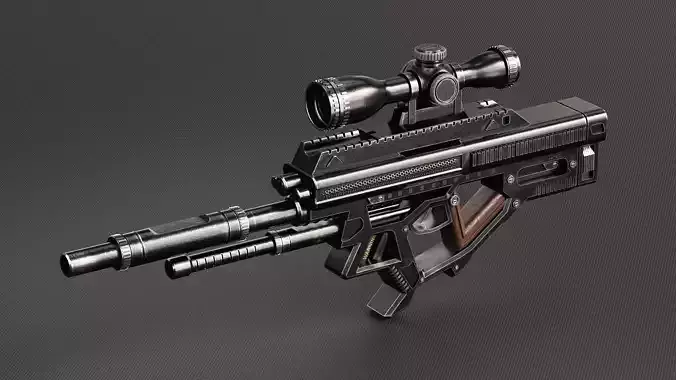 Scifi Military Gun Concept 3d model