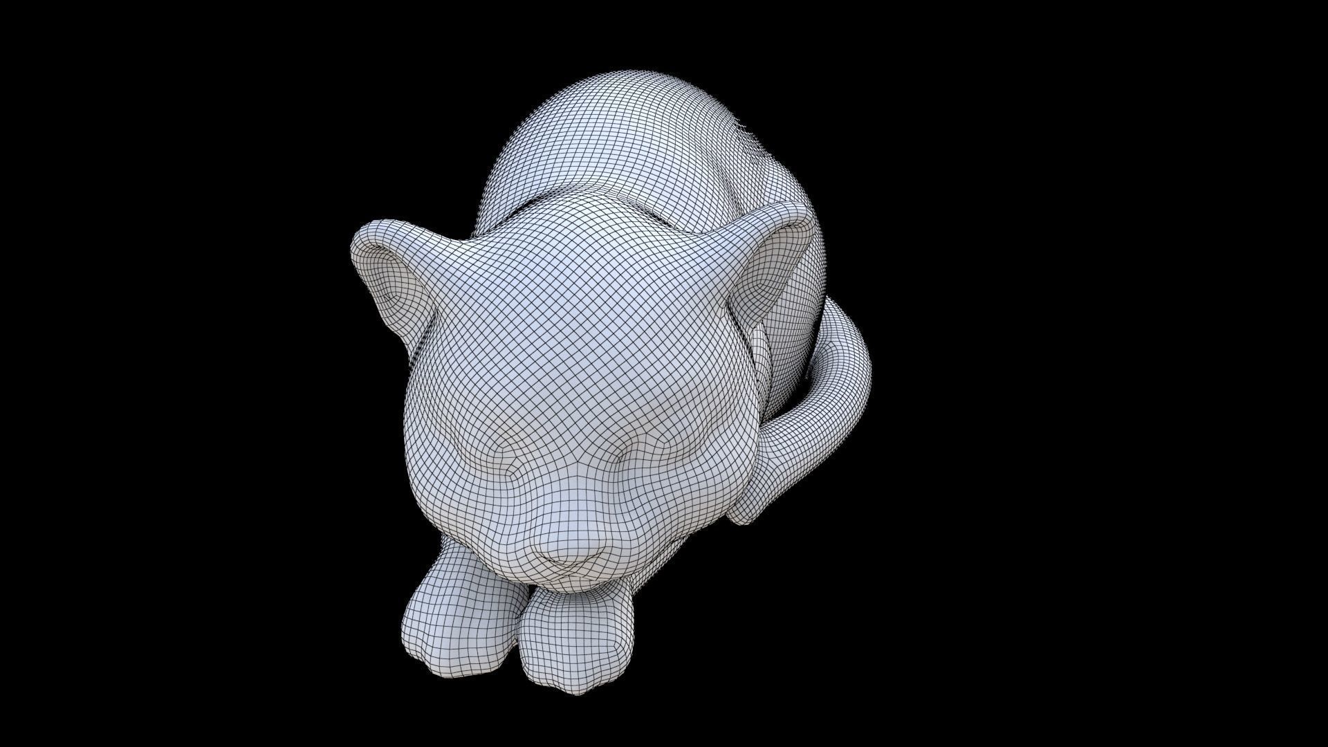 Scottish Fold sleeping 3D model_6