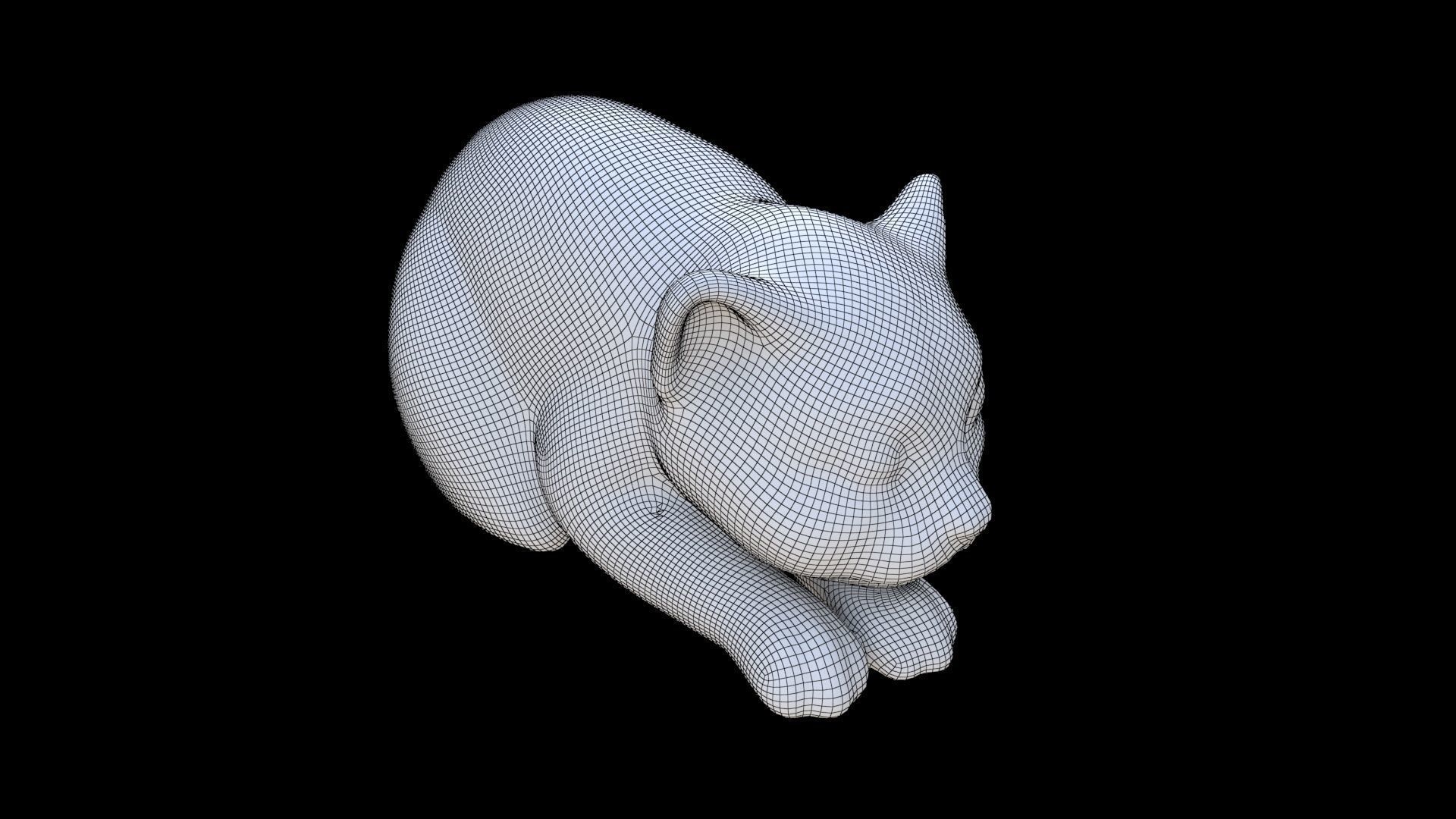 Scottish Fold sleeping 3D model_5