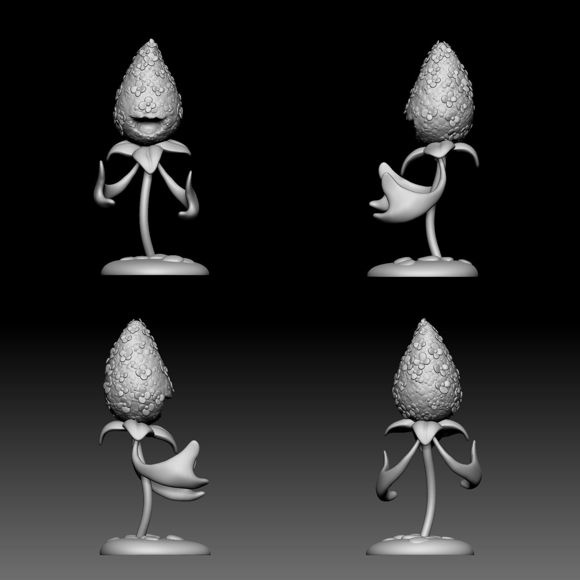 Flower - Alice in Wonderland - 0130 3D print model_9