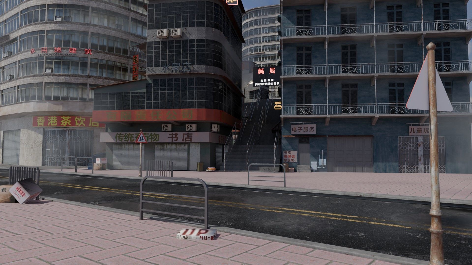 Building pack Include city example 3D model_8