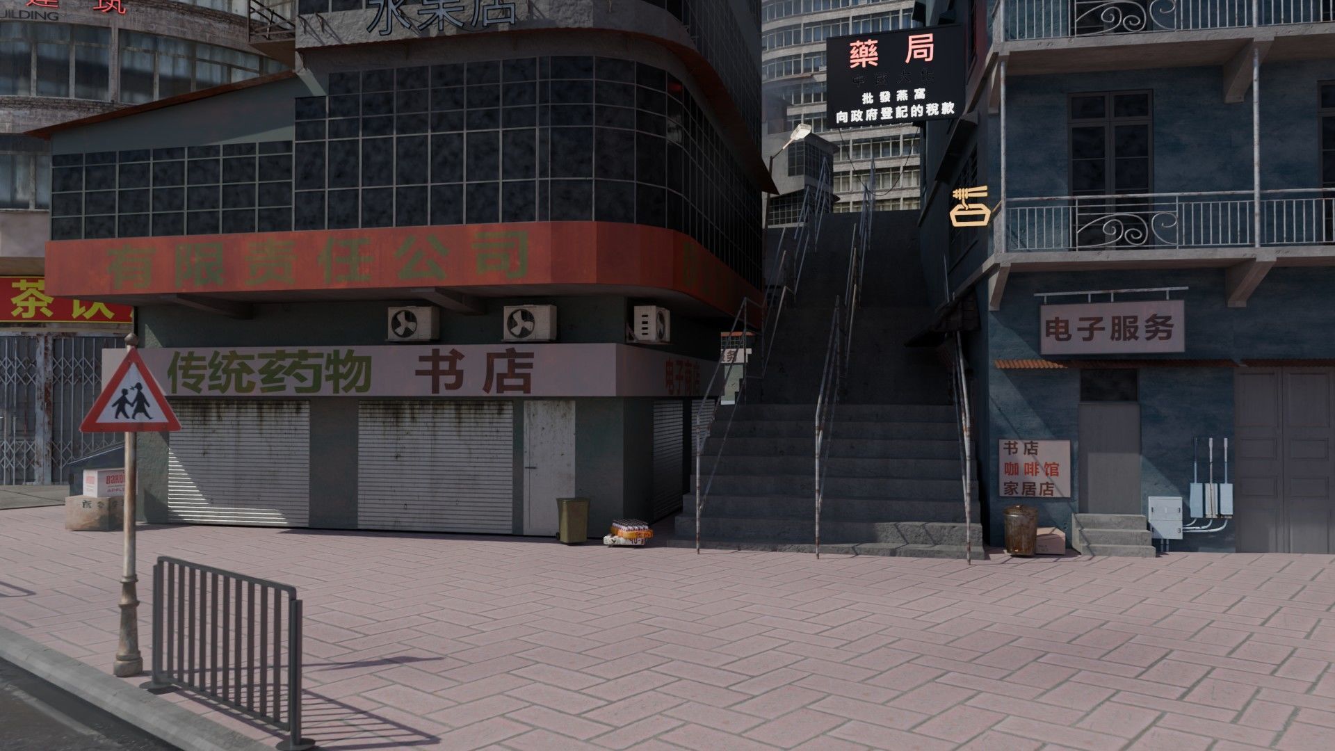 Building pack Include city example 3D model_10