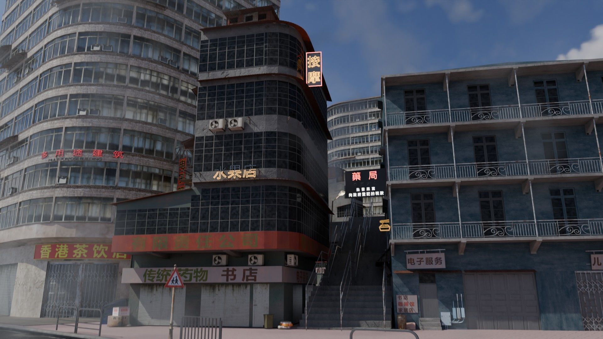 Building pack Include city example 3D model_9